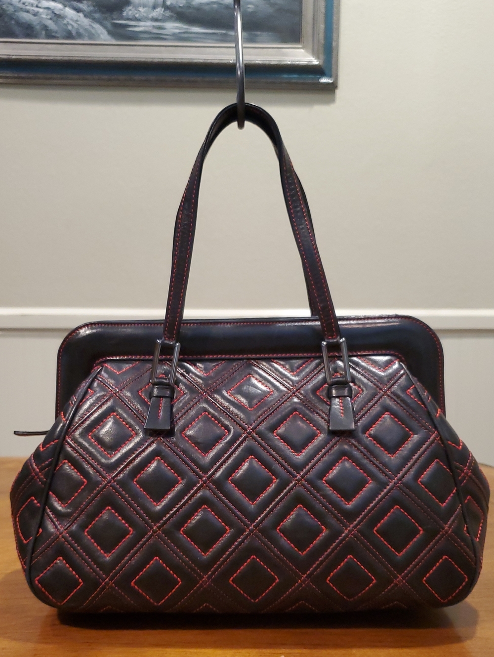 Like NEW Suarez Quilted Leather Handbag - Picture 4 of 15
